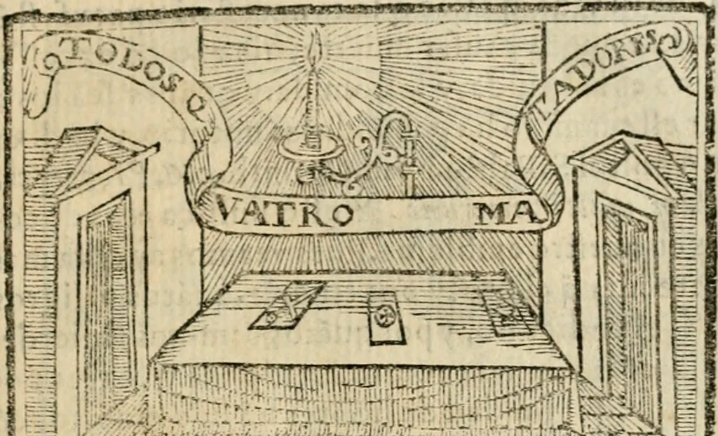 An illustration from Emblemas morales de Don Sebastian de Couarrubias Orozco, capellan del rey N.S. Maestrescuela, y canonigo de Cuenca, consultor del santo oficio, 1610, leaf 336