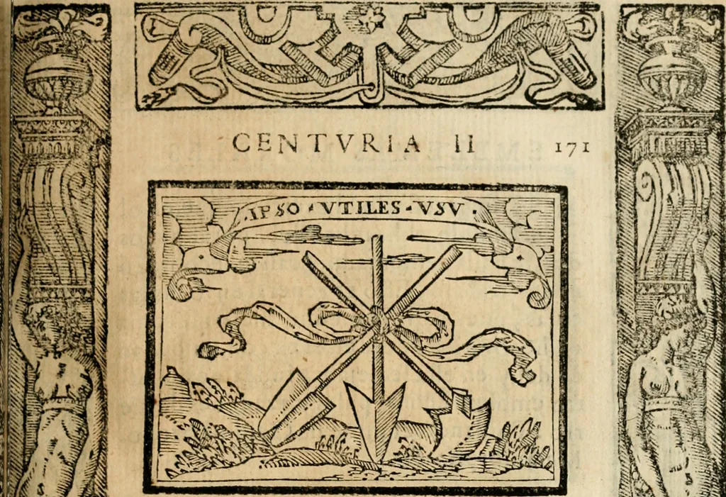 An illustration from Emblemas morales de Don Sebastian de Couarrubias Orozco, capellan del rey N.S. Maestrescuela, y canonigo de Cuenca, consultor del santo oficio, 1610, leaf 352
