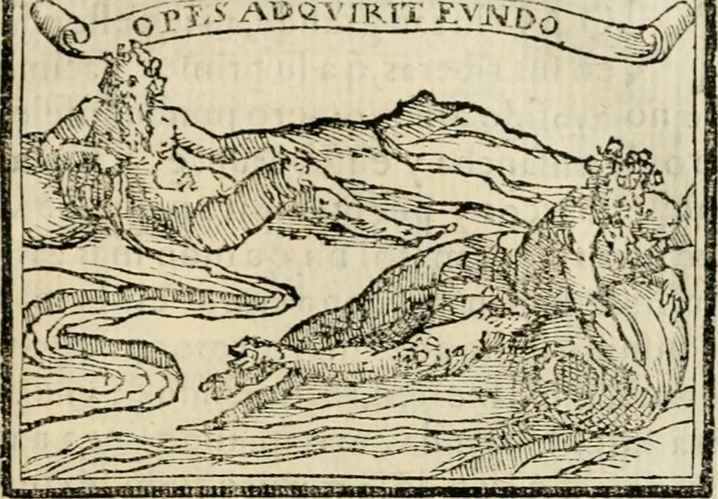 An illustration from Emblemas morales de Don Sebastian de Couarrubias Orozco, capellan del rey N.S. Maestrescuela, y canonigo de Cuenca, consultor del santo oficio, 1610, leaf 370