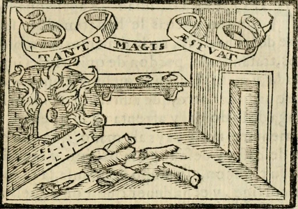 An illustration from Emblemas morales de Don Sebastian de Couarrubias Orozco, capellan del rey N.S. Maestrescuela, y canonigo de Cuenca, consultor del santo oficio, 1610, leaf 378