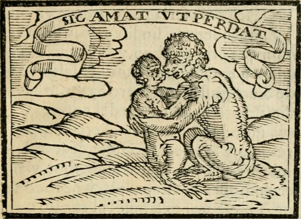 An illustration from Emblemas morales de Don Sebastian de Couarrubias Orozco, capellan del rey N.S. Maestrescuela, y canonigo de Cuenca, consultor del santo oficio, 1610, leaf 384