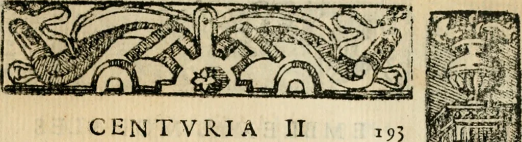 An illustration from Emblemas morales de Don Sebastian de Couarrubias Orozco, capellan del rey N.S. Maestrescuela, y canonigo de Cuenca, consultor del santo oficio, 1610, leaf 396