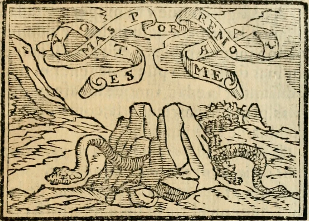 An illustration from Emblemas morales de Don Sebastian de Couarrubias Orozco, capellan del rey N.S. Maestrescuela, y canonigo de Cuenca, consultor del santo oficio, 1610, leaf 396