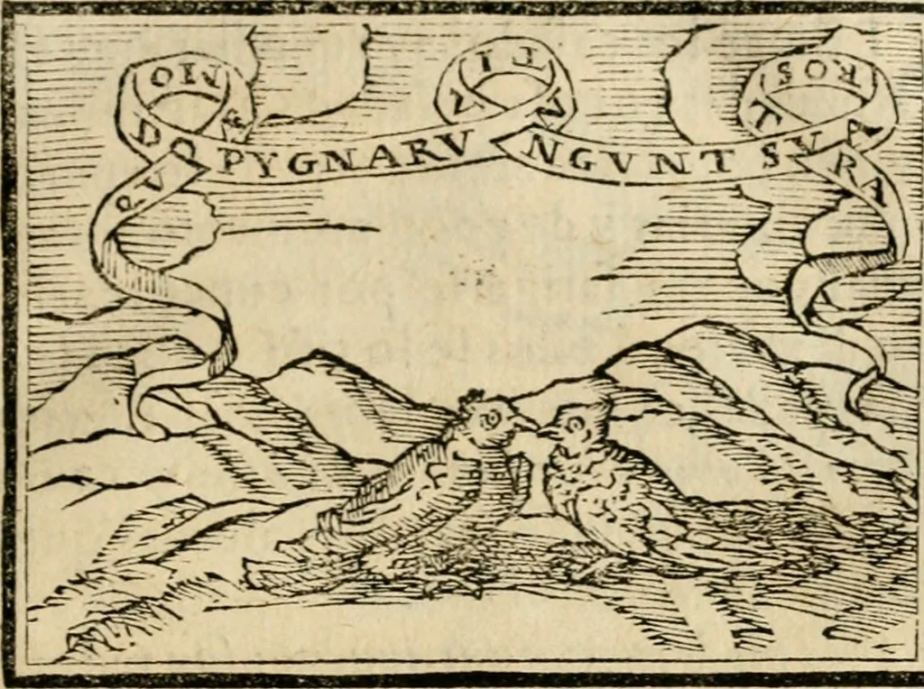 An illustration from Emblemas morales de Don Sebastian de Couarrubias Orozco, capellan del rey N.S. Maestrescuela, y canonigo de Cuenca, consultor del santo oficio, 1610, leaf 410