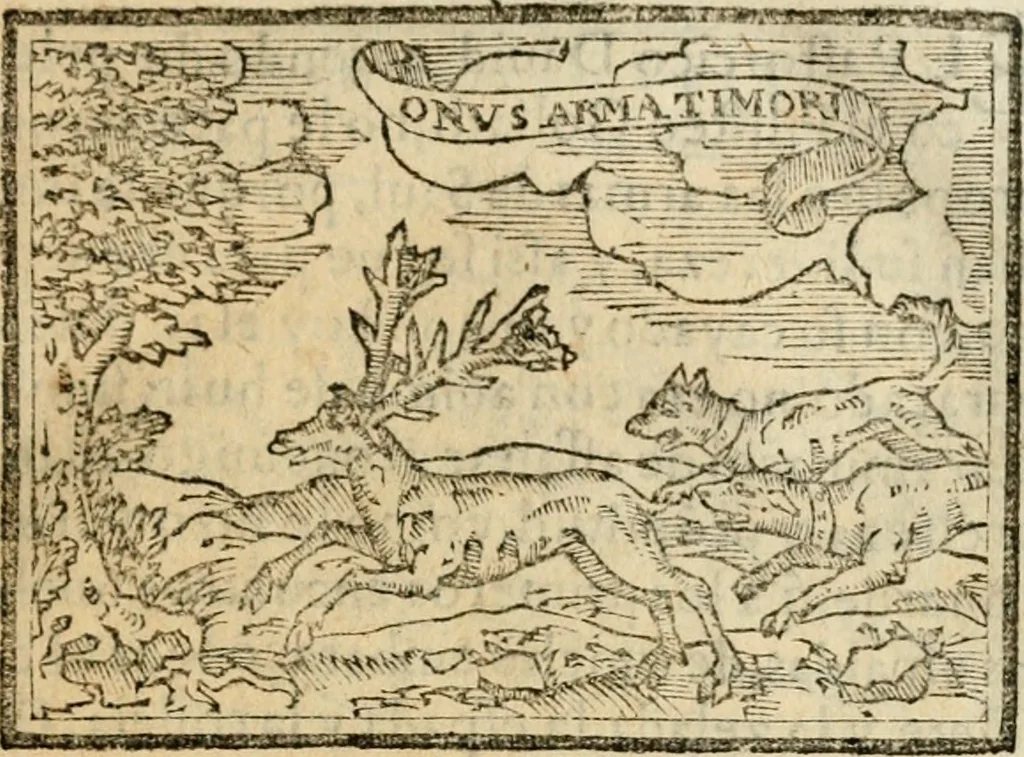 An illustration from Emblemas morales de Don Sebastian de Couarrubias Orozco, capellan del rey N.S. Maestrescuela, y canonigo de Cuenca, consultor del santo oficio, 1610, leaf 444