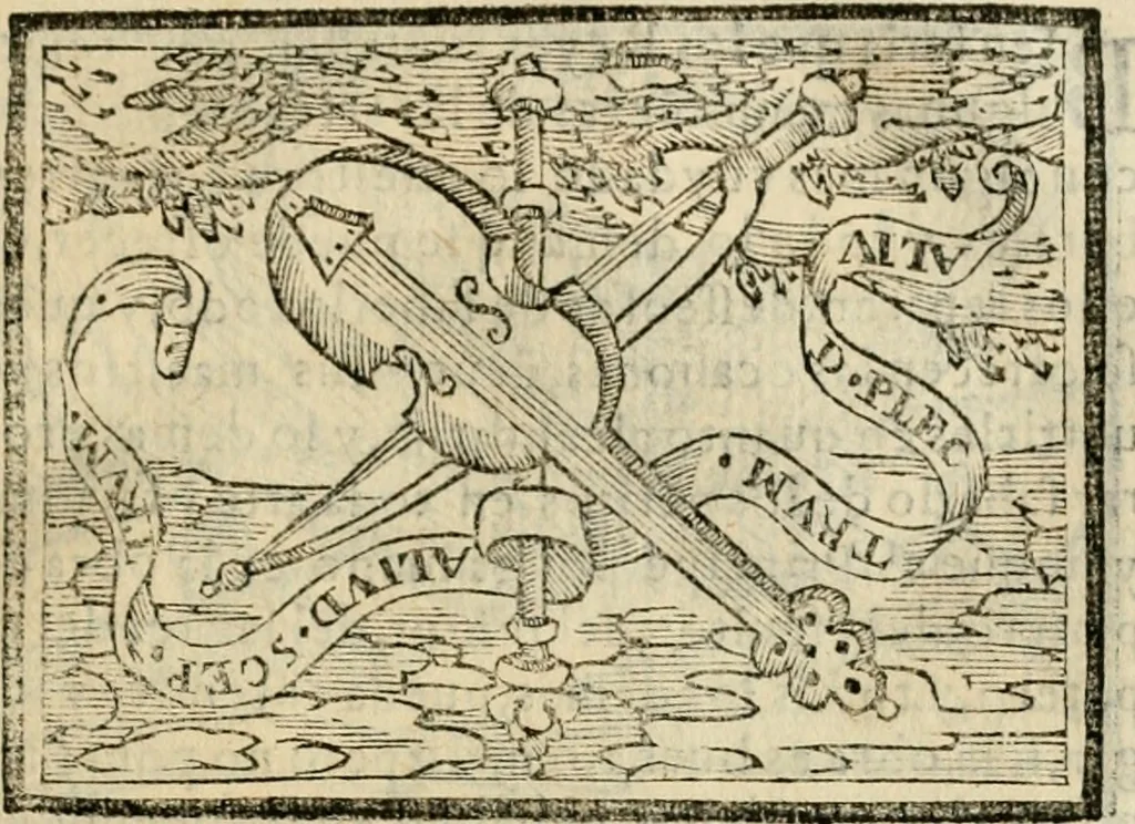An illustration from Emblemas morales de Don Sebastian de Couarrubias Orozco, capellan del rey N.S. Maestrescuela, y canonigo de Cuenca, consultor del santo oficio, 1610, leaf 448