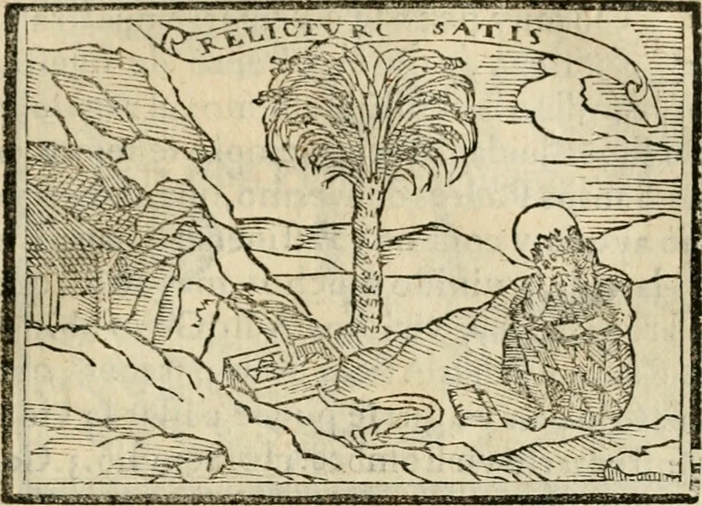 An illustration from Emblemas morales de Don Sebastian de Couarrubias Orozco, capellan del rey N.S. Maestrescuela, y canonigo de Cuenca, consultor del santo oficio, 1610, leaf 454
