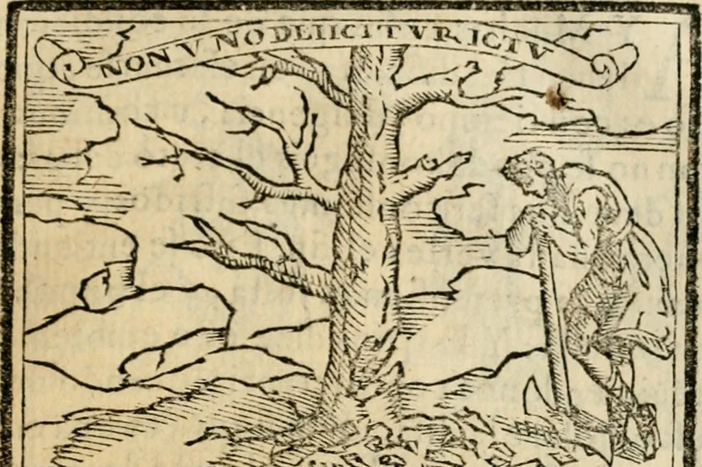 An illustration from Emblemas morales de Don Sebastian de Couarrubias Orozco, capellan del rey N.S. Maestrescuela, y canonigo de Cuenca, consultor del santo oficio, 1610, leaf 462