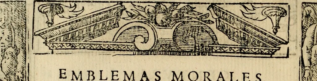 An illustration from Emblemas morales de Don Sebastian de Couarrubias Orozco, capellan del rey N.S. Maestrescuela, y canonigo de Cuenca, consultor del santo oficio, 1610, leaf 47