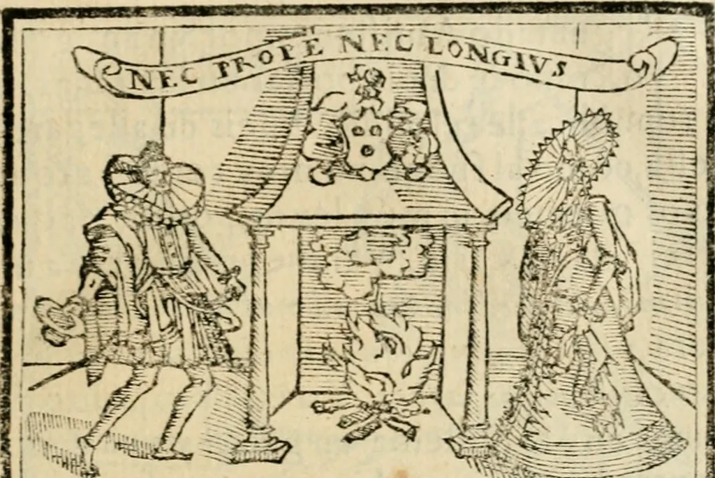 An illustration from Emblemas morales de Don Sebastian de Couarrubias Orozco, capellan del rey N.S. Maestrescuela, y canonigo de Cuenca, consultor del santo oficio, 1610, leaf 470