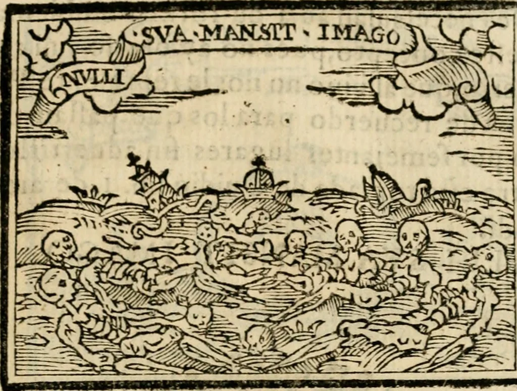 An illustration from Emblemas morales de Don Sebastian de Couarrubias Orozco, capellan del rey N.S. Maestrescuela, y canonigo de Cuenca, consultor del santo oficio, 1610, leaf 48
