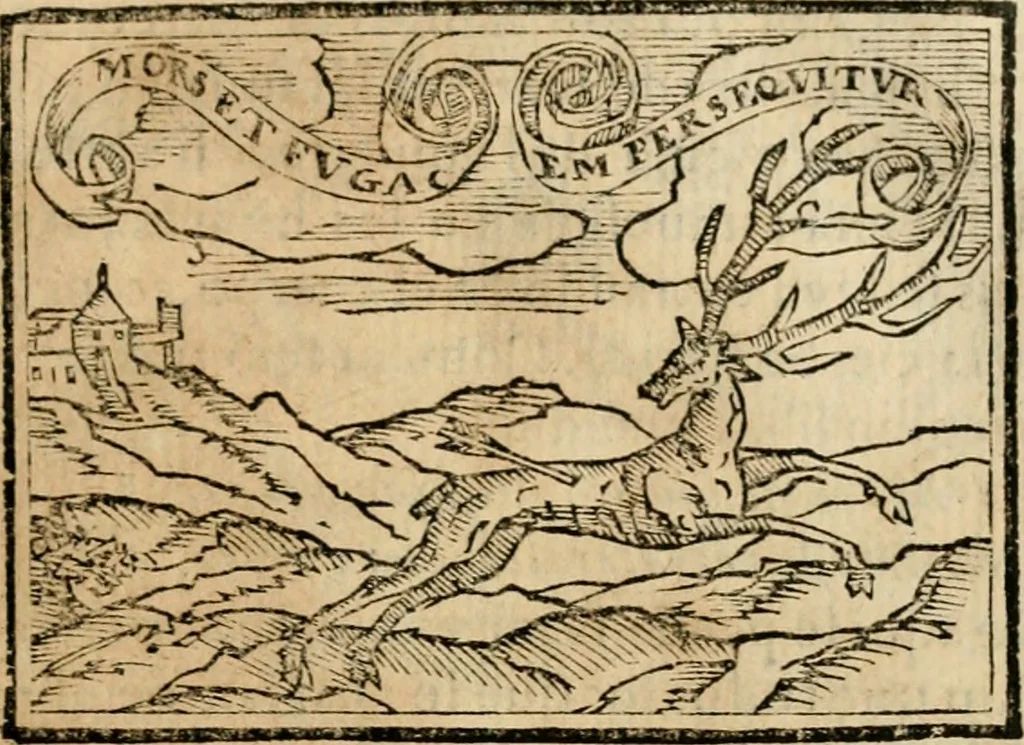 An illustration from Emblemas morales de Don Sebastian de Couarrubias Orozco, capellan del rey N.S. Maestrescuela, y canonigo de Cuenca, consultor del santo oficio, 1610, leaf 490