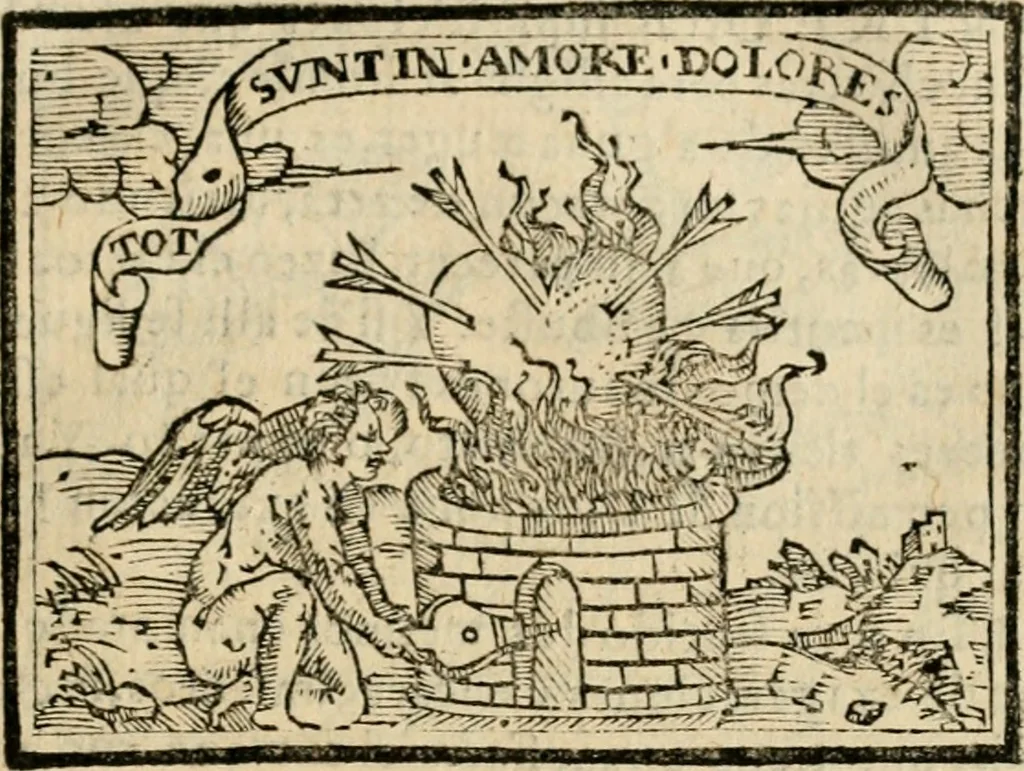 An illustration from Emblemas morales de Don Sebastian de Couarrubias Orozco, capellan del rey N.S. Maestrescuela, y canonigo de Cuenca, consultor del santo oficio, 1610, leaf 538