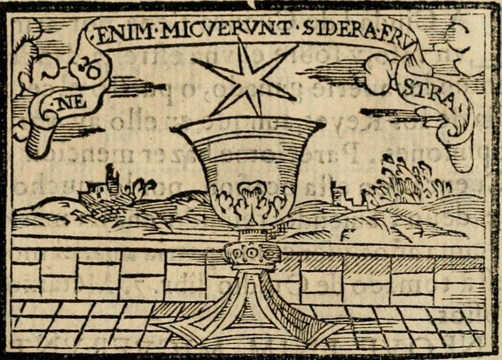 An illustration from Emblemas morales de Don Sebastian de Couarrubias Orozco, capellan del rey N.S. Maestrescuela, y canonigo de Cuenca, consultor del santo oficio, 1610, leaf 54