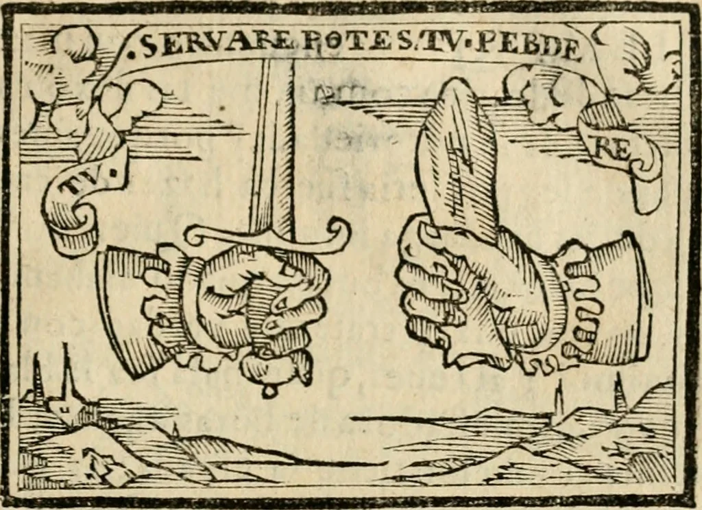 An illustration from Emblemas morales de Don Sebastian de Couarrubias Orozco, capellan del rey N.S. Maestrescuela, y canonigo de Cuenca, consultor del santo oficio, 1610, leaf 544