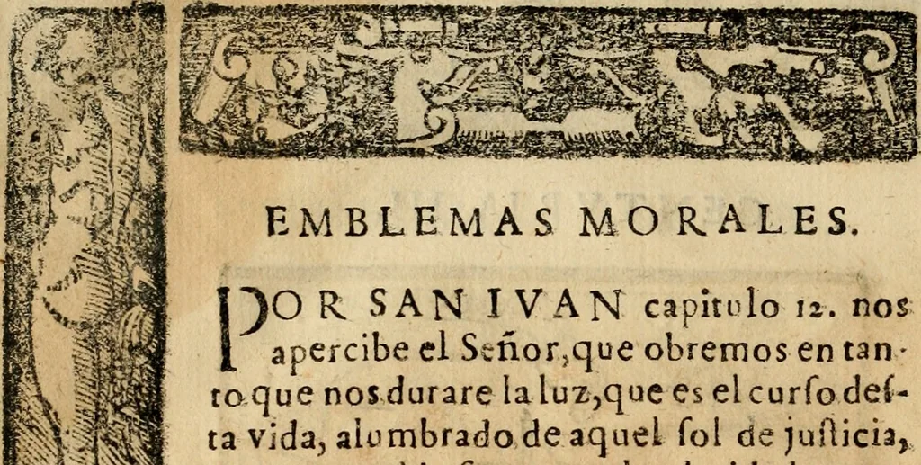 An illustration from Emblemas morales de Don Sebastian de Couarrubias Orozco, capellan del rey N.S. Maestrescuela, y canonigo de Cuenca, consultor del santo oficio, 1610, leaf 561