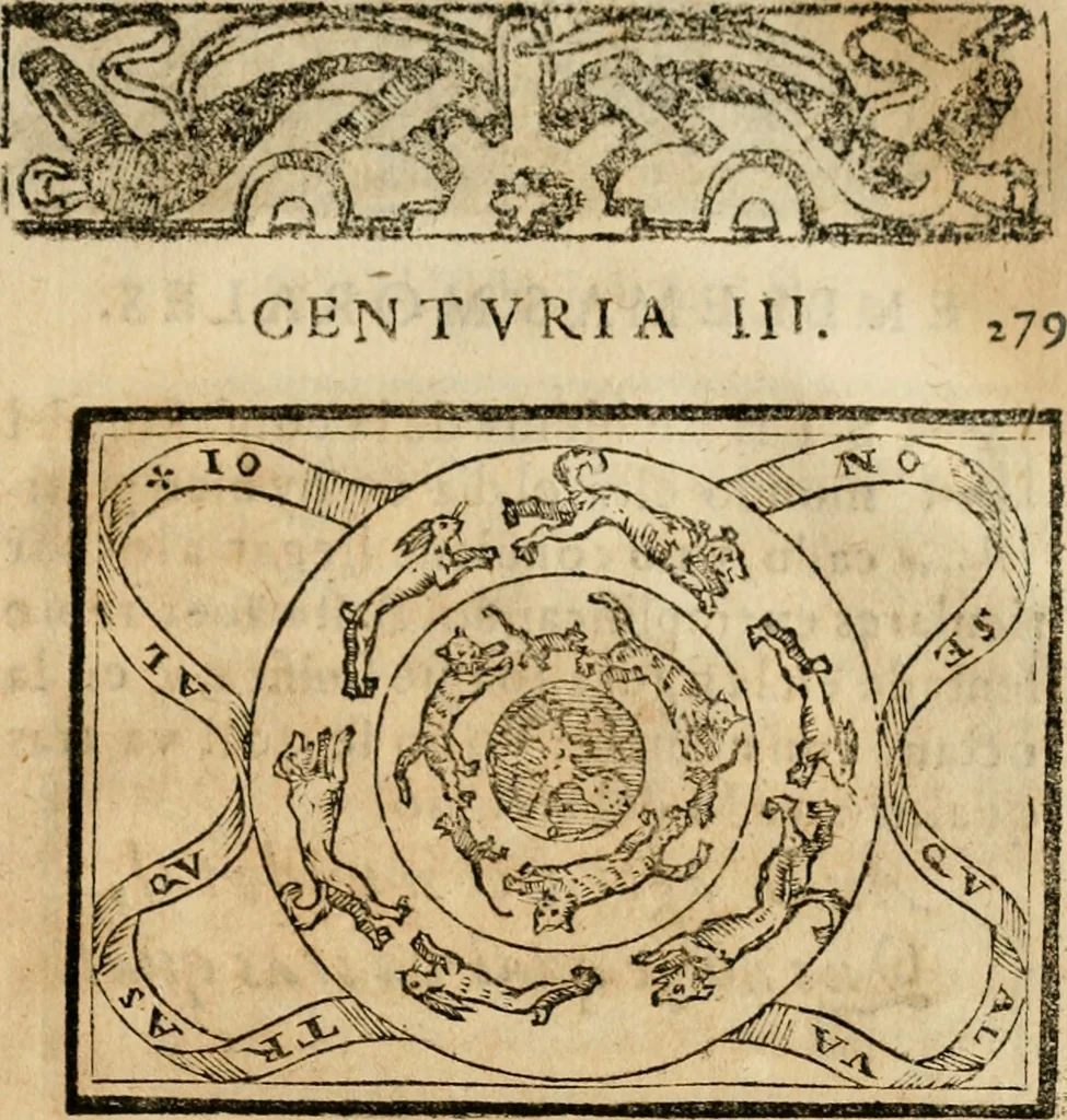 An illustration from Emblemas morales de Don Sebastian de Couarrubias Orozco, capellan del rey N.S. Maestrescuela, y canonigo de Cuenca, consultor del santo oficio, 1610, leaf 570