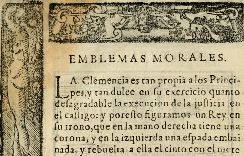An illustration from Emblemas morales de Don Sebastian de Couarrubias Orozco, capellan del rey N.S. Maestrescuela, y canonigo de Cuenca, consultor del santo oficio, 1610, leaf 577