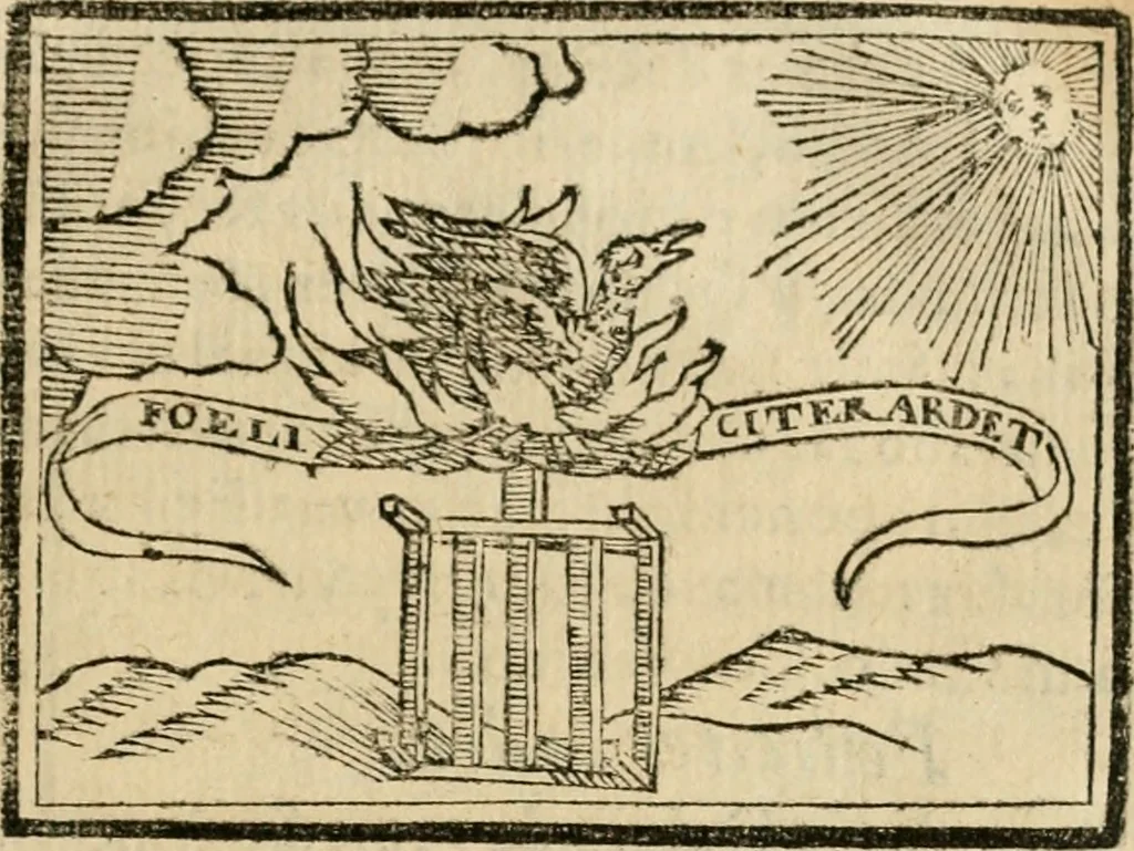 An illustration from Emblemas morales de Don Sebastian de Couarrubias Orozco, capellan del rey N.S. Maestrescuela, y canonigo de Cuenca, consultor del santo oficio, 1610, leaf 592