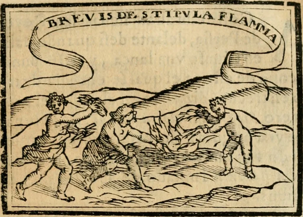 An illustration from Emblemas morales de Don Sebastian de Couarrubias Orozco, capellan del rey N.S. Maestrescuela, y canonigo de Cuenca, consultor del santo oficio, 1610, leaf 596