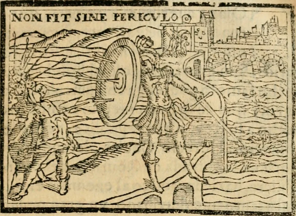 An illustration from Emblemas morales de Don Sebastian de Couarrubias Orozco, capellan del rey N.S. Maestrescuela, y canonigo de Cuenca, consultor del santo oficio, 1610, leaf 600