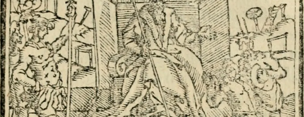 An illustration from Emblemas morales de Don Sebastian de Couarrubias Orozco, capellan del rey N.S. Maestrescuela, y canonigo de Cuenca, consultor del santo oficio, 1610, leaf 606