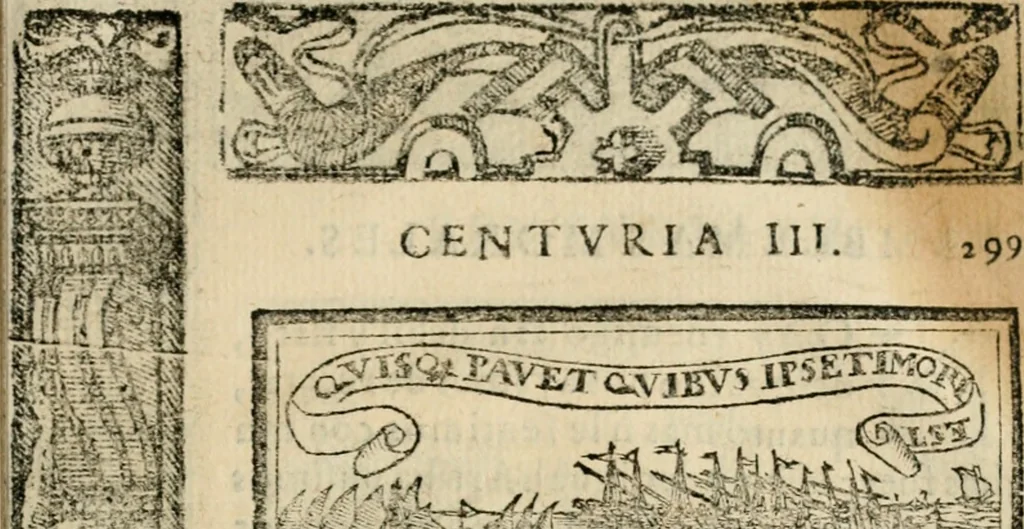 An illustration from Emblemas morales de Don Sebastian de Couarrubias Orozco, capellan del rey N.S. Maestrescuela, y canonigo de Cuenca, consultor del santo oficio, 1610, leaf 610
