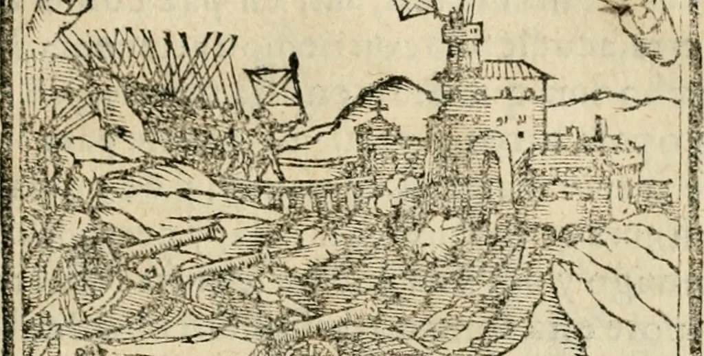 An illustration from Emblemas morales de Don Sebastian de Couarrubias Orozco, capellan del rey N.S. Maestrescuela, y canonigo de Cuenca, consultor del santo oficio, 1610, leaf 612