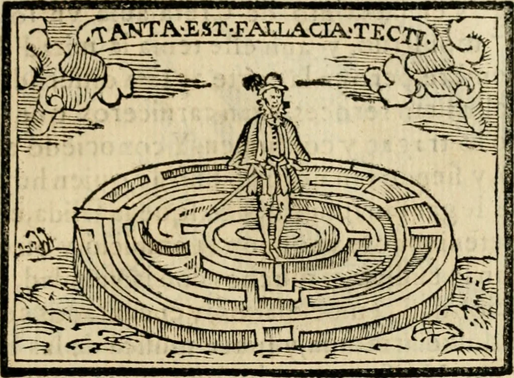 An illustration from Emblemas morales de Don Sebastian de Couarrubias Orozco, capellan del rey N.S. Maestrescuela, y canonigo de Cuenca, consultor del santo oficio, 1610, leaf 72
