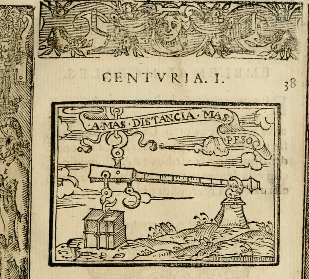 An illustration from Emblemas morales de Don Sebastian de Couarrubias Orozco, capellan del rey N.S. Maestrescuela, y canonigo de Cuenca, consultor del santo oficio, 1610, leaf 86