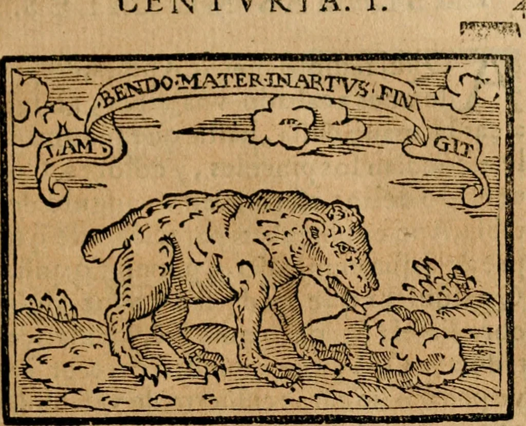 An illustration from Emblemas morales de Don Sebastian de Couarrubias Orozco, capellan del rey N.S. Maestrescuela, y canonigo de Cuenca, consultor del santo oficio, 1610, leaf 90