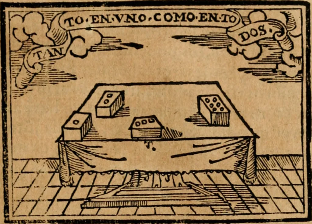 An illustration from Emblemas morales de Don Sebastian de Couarrubias Orozco, capellan del rey N.S. Maestrescuela, y canonigo de Cuenca, consultor del santo oficio, 1610, leaf 94