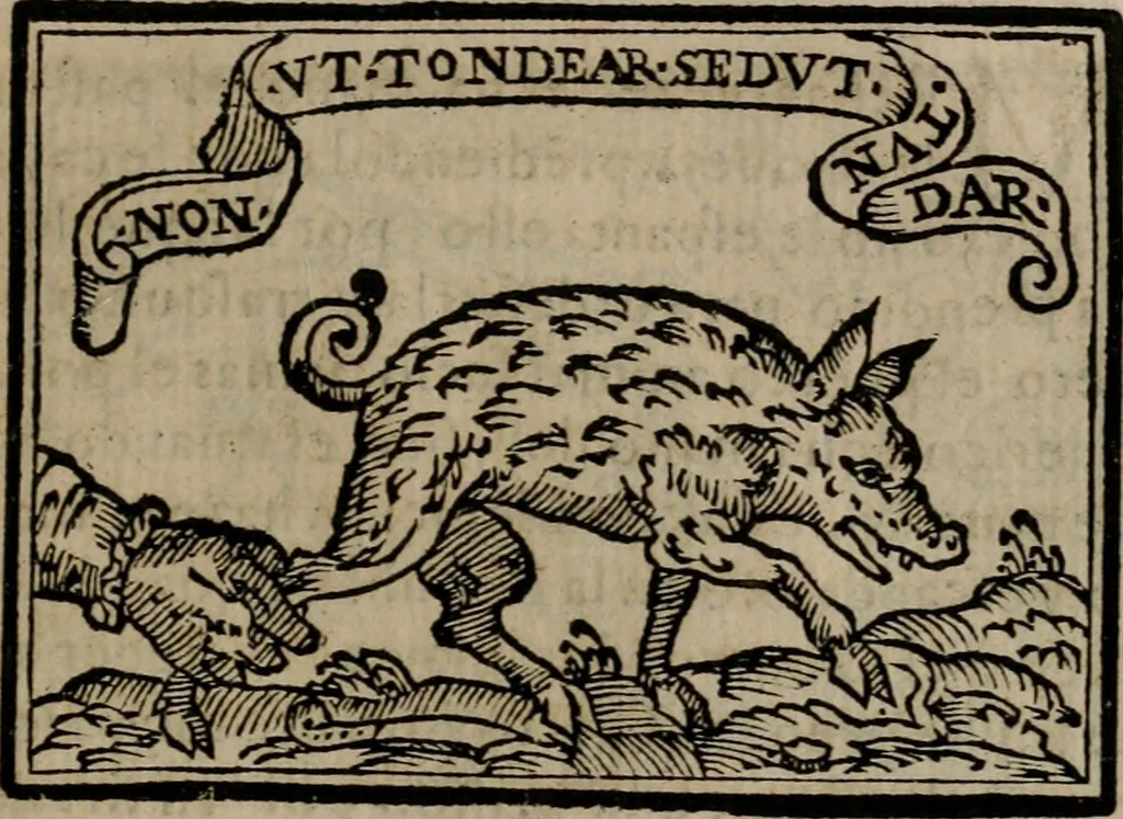 An illustration from Emblemas morales de Don Sebastian de Couarrubias Orozco ..., 1610, leaf 136