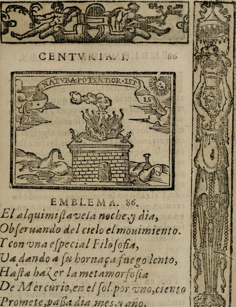 An illustration from Emblemas morales de Don Sebastian de Couarrubias Orozco ..., 1610, leaf 176
