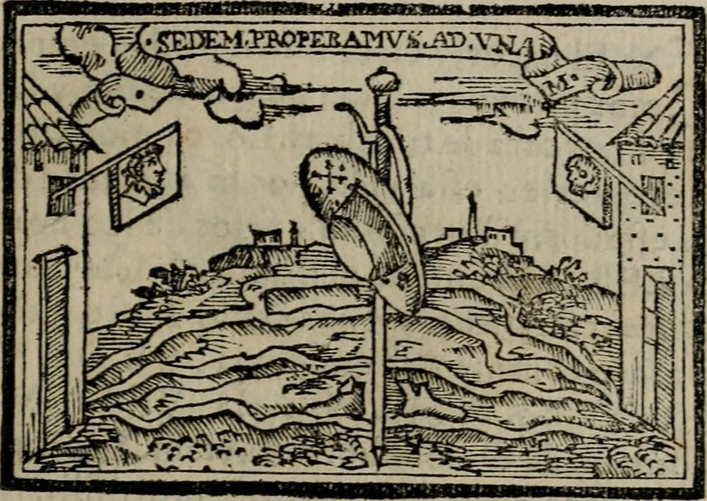 An illustration from Emblemas morales de Don Sebastian de Couarrubias Orozco ..., 1610, leaf 202
