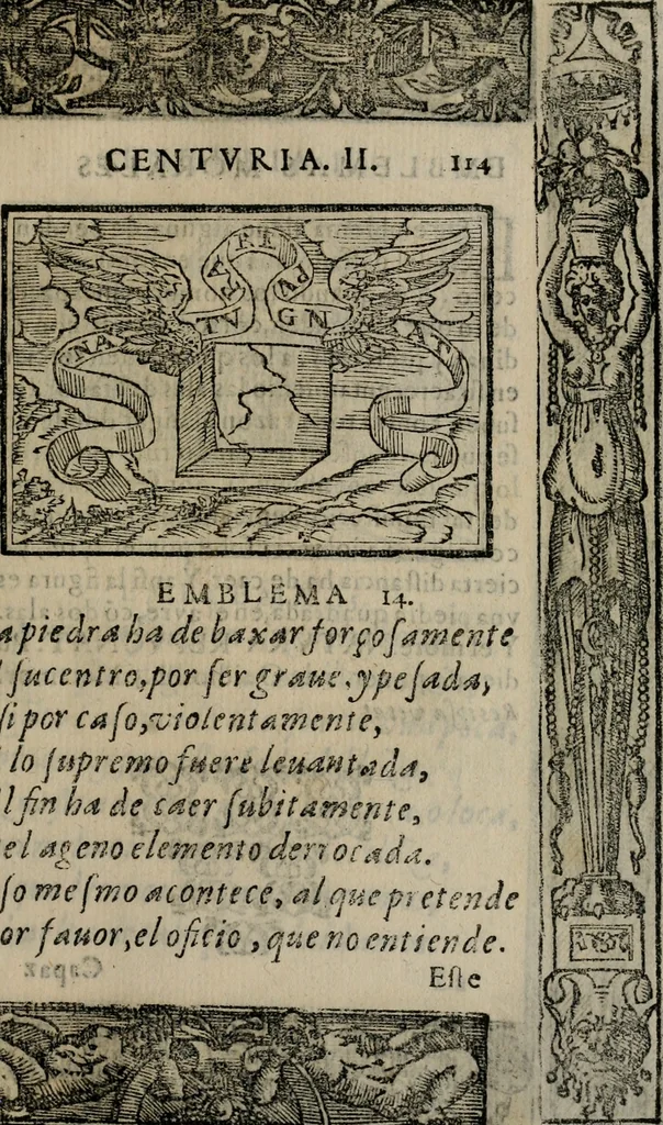 An illustration from Emblemas morales de Don Sebastian de Couarrubias Orozco ..., 1610, leaf 230