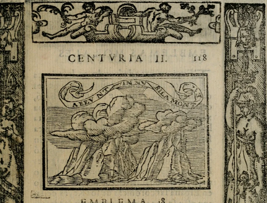 An illustration from Emblemas morales de Don Sebastian de Couarrubias Orozco ..., 1610, leaf 238
