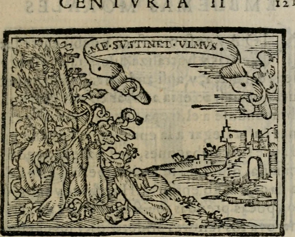 An illustration from Emblemas morales de Don Sebastian de Couarrubias Orozco ..., 1610, leaf 244