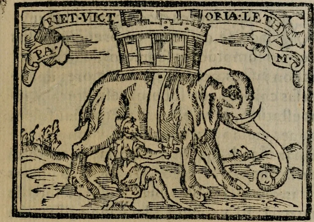 An illustration from Emblemas morales de Don Sebastian de Couarrubias Orozco ..., 1610, leaf 250