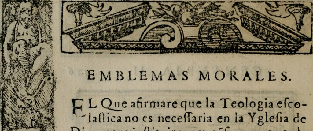 An illustration from Emblemas morales de Don Sebastian de Couarrubias Orozco ..., 1610, leaf 255