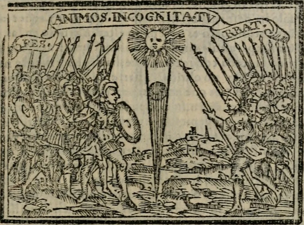 An illustration from Emblemas morales de Don Sebastian de Couarrubias Orozco ..., 1610, leaf 274