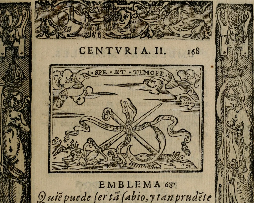 An illustration from Emblemas morales de Don Sebastian de Couarrubias Orozco ..., 1610, leaf 336