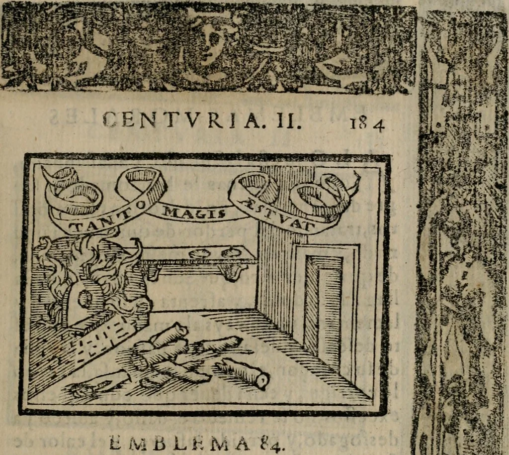 An illustration from Emblemas morales de Don Sebastian de Couarrubias Orozco ..., 1610, leaf 368
