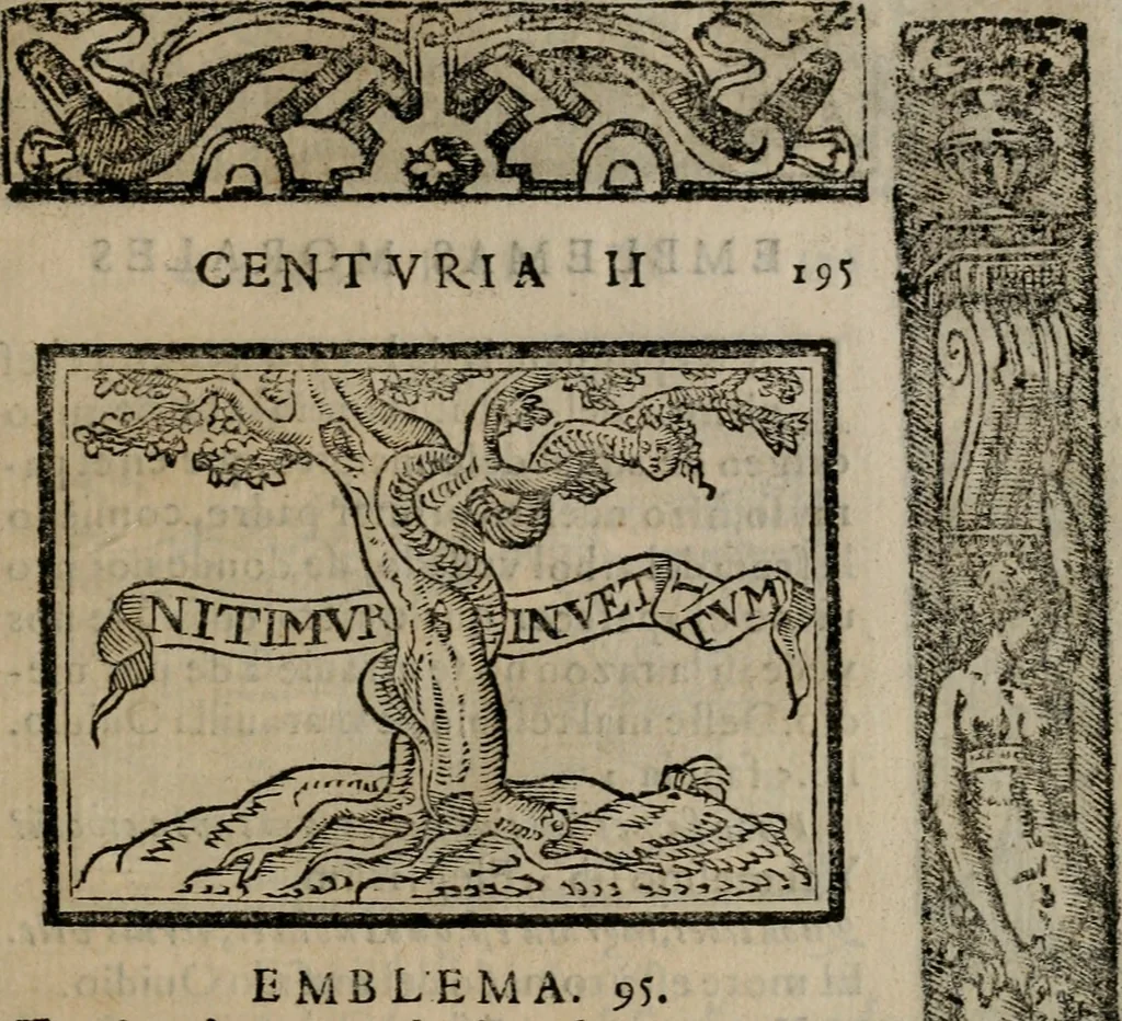 An illustration from Emblemas morales de Don Sebastian de Couarrubias Orozco ..., 1610, leaf 390