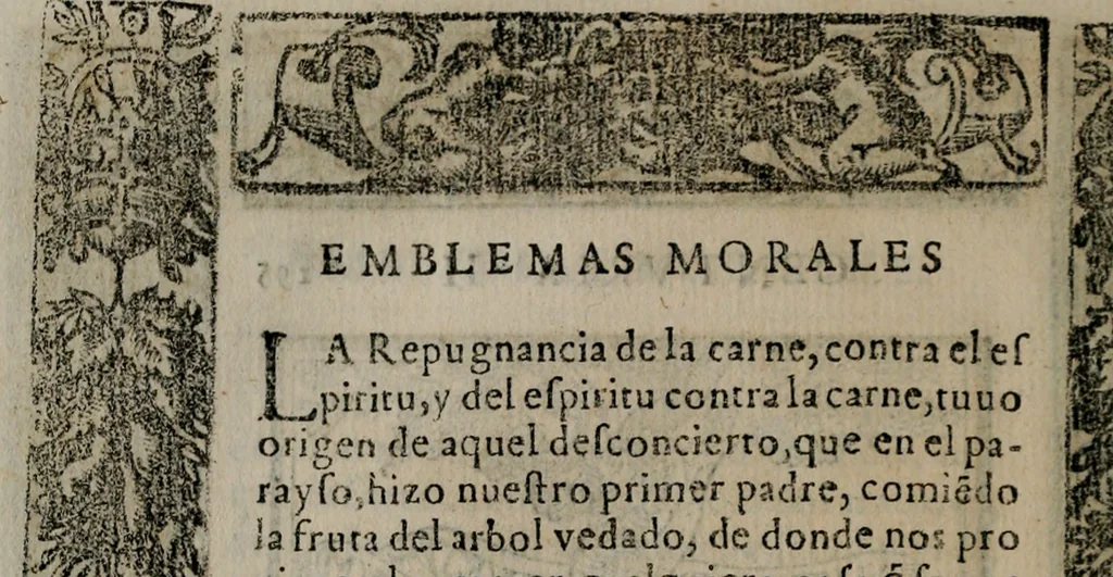 An illustration from Emblemas morales de Don Sebastian de Couarrubias Orozco ..., 1610, leaf 391
