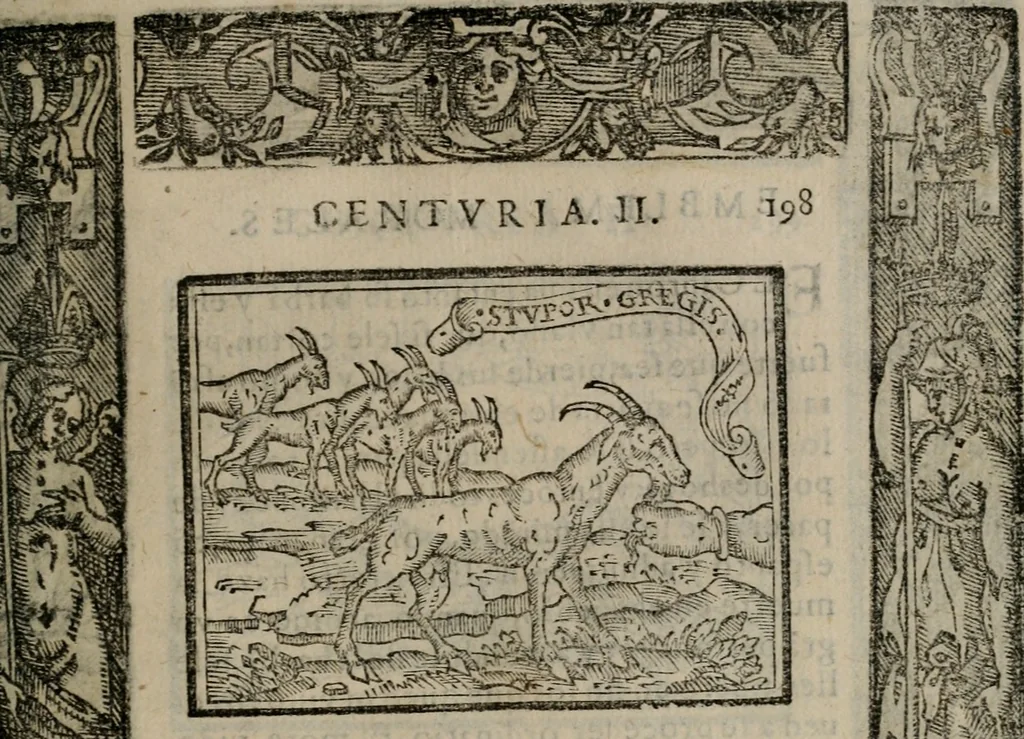An illustration from Emblemas morales de Don Sebastian de Couarrubias Orozco ..., 1610, leaf 396
