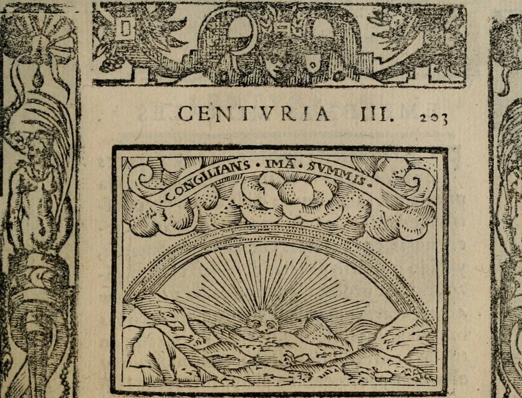 An illustration from Emblemas morales de Don Sebastian de Couarrubias Orozco ..., 1610, leaf 406