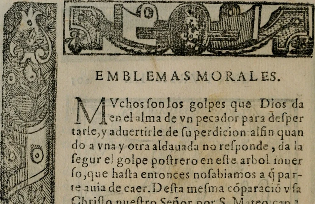An illustration from Emblemas morales de Don Sebastian de Couarrubias Orozco ..., 1610, leaf 411