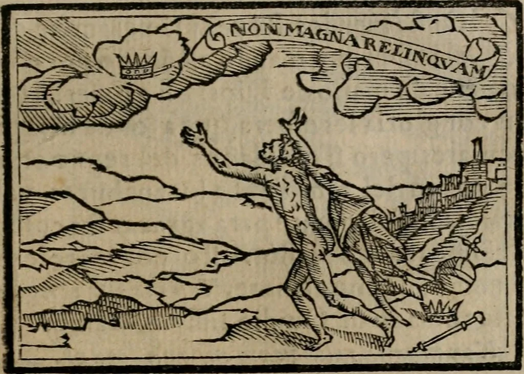 An illustration from Emblemas morales de Don Sebastian de Couarrubias Orozco ..., 1610, leaf 414