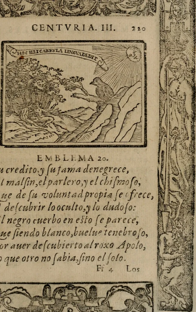 An illustration from Emblemas morales de Don Sebastian de Couarrubias Orozco ..., 1610, leaf 440
